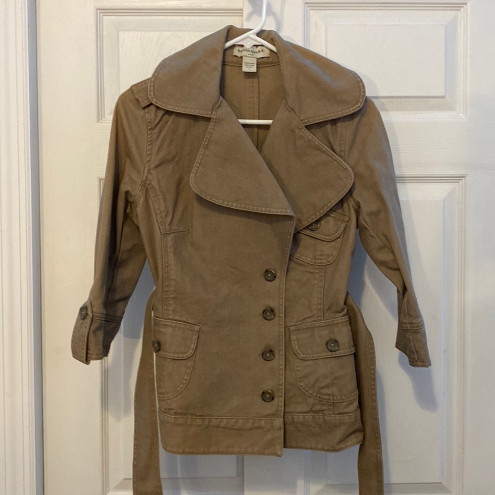 Light Brown Cotton Jacket Banana Republic